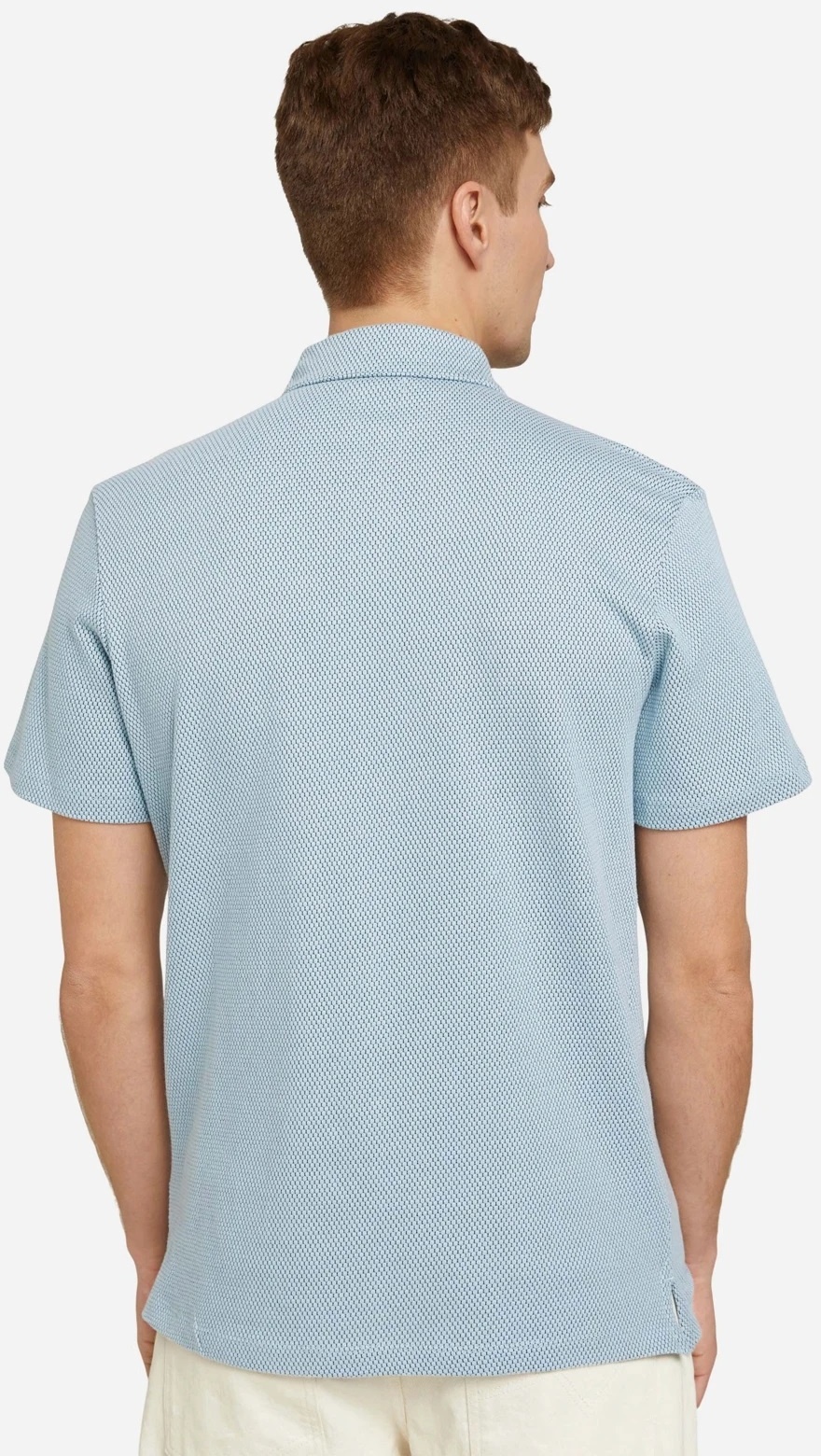 Поло structured polo with pocket 1030388XX1026298 Tom Tailor XXL Блакитний — фото 4