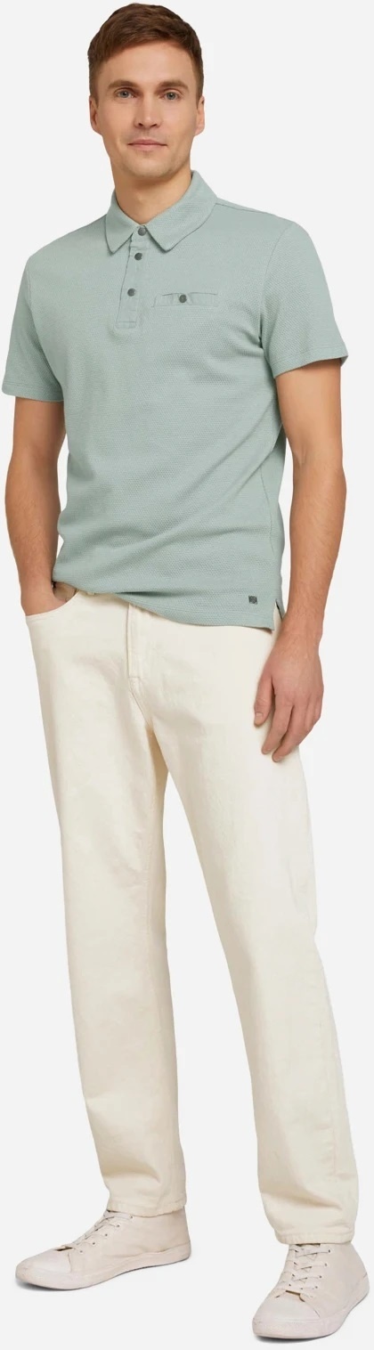Поло structured polo with pocket 1030388XX1012960 Tom Tailor XXL Сірий — фото 6