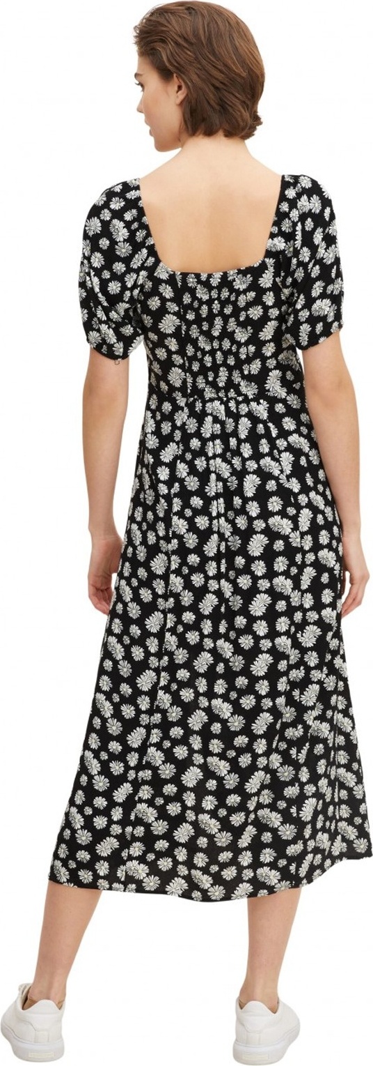 Сукня fitted allover printed dress 1031324-29563 Tom Tailor M Чорний — фото 4