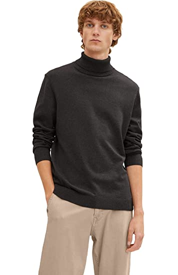 Кофта FINE KNITTED TURTLE NECK 1032304-10617 Tom Tailor XXL Чорний — фото 1