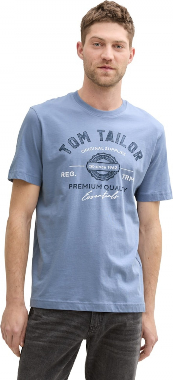 Футболка LOGO TEE MEN'S T-SHIRT 1037735-37533 Tom Tailor XXL Блакитний — фото 2