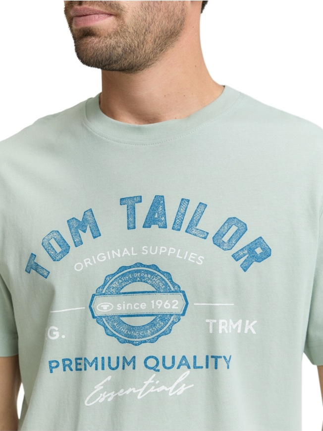 Футболка LOGO TEE MEN'S T-SHIRT 1037735-12792 Tom Tailor XXL Блакитний — фото 4
