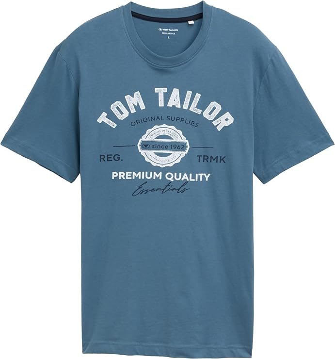 Футболка LOGO TEE MEN'S T-SHIRT 1037735-36985 Tom Tailor XXL Синій — фото 5