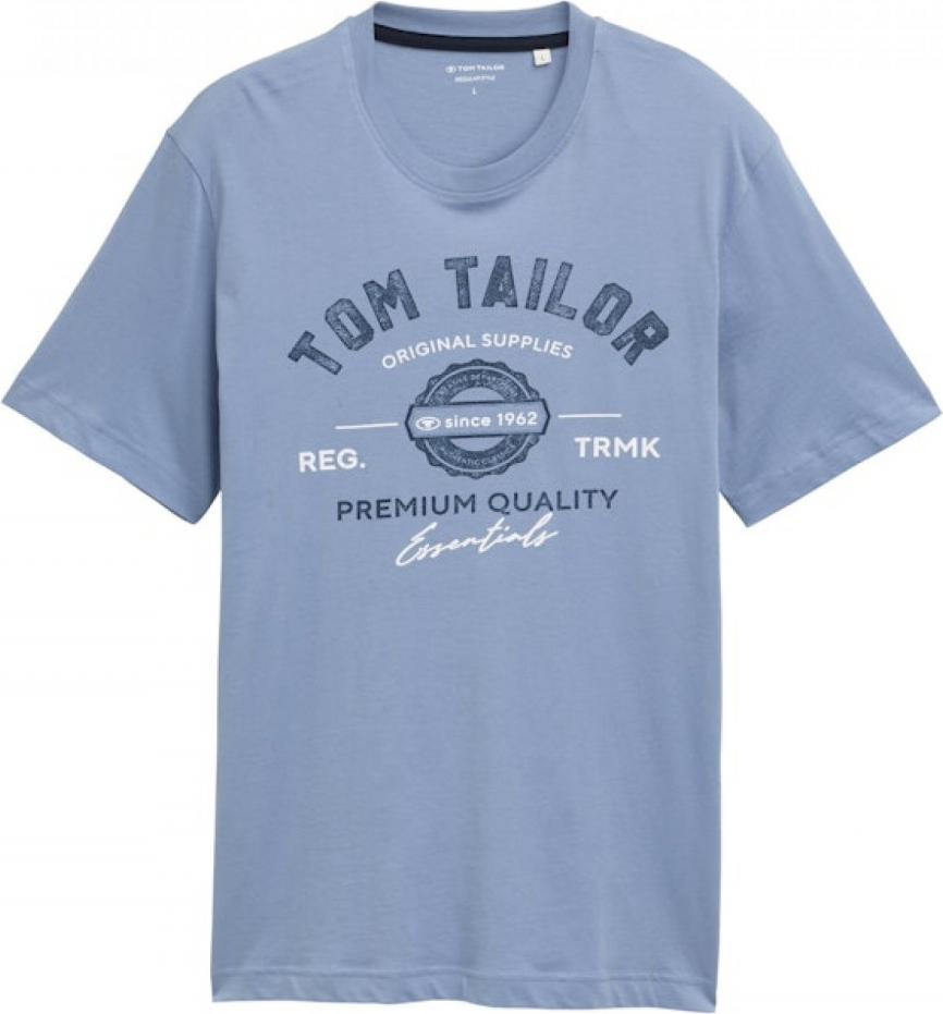 Футболка LOGO TEE MEN'S T-SHIRT 1037735-37533 Tom Tailor XXL Блакитний — фото 5