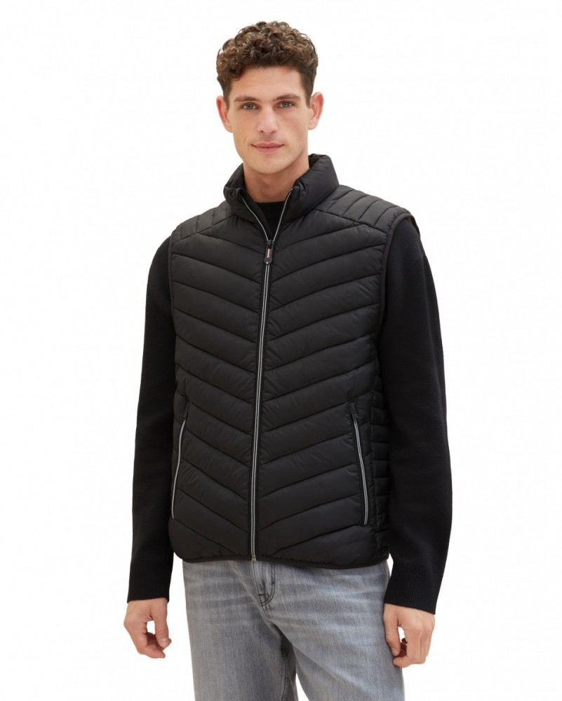 Безрукавка MEN'S LIGHTWEIGHT VEST 1038902-29999 Tom Tailor XXL Чорний — фото 1