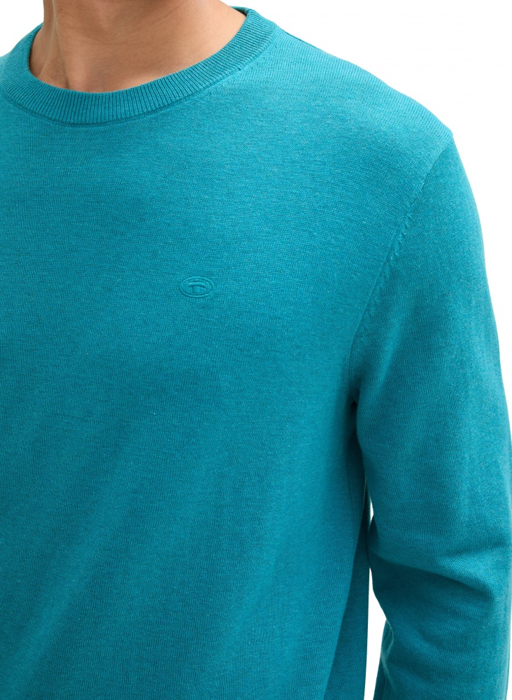 Кофта men's Pullover sweater 1039805-37094 Tom Tailor XXL Блакитний — фото 4