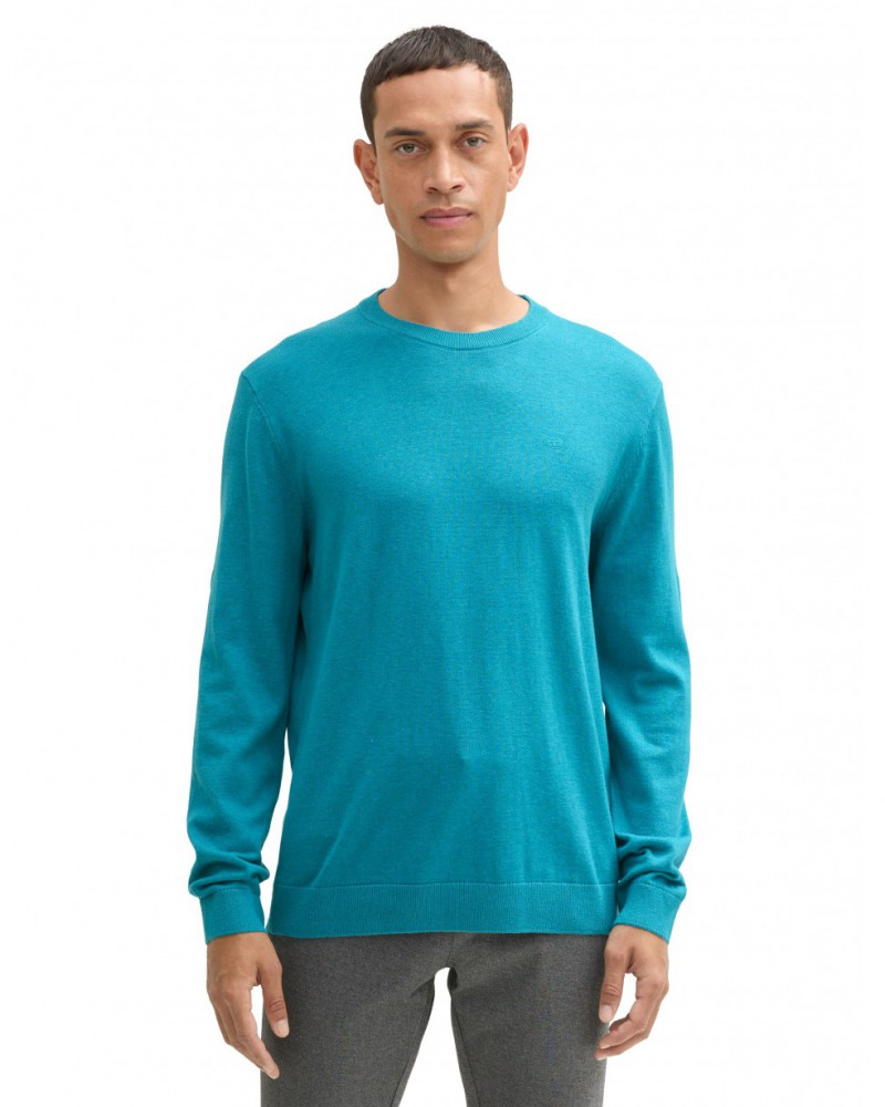 Кофта men's Pullover sweater 1039805-37094 Tom Tailor XXL Блакитний — фото 1