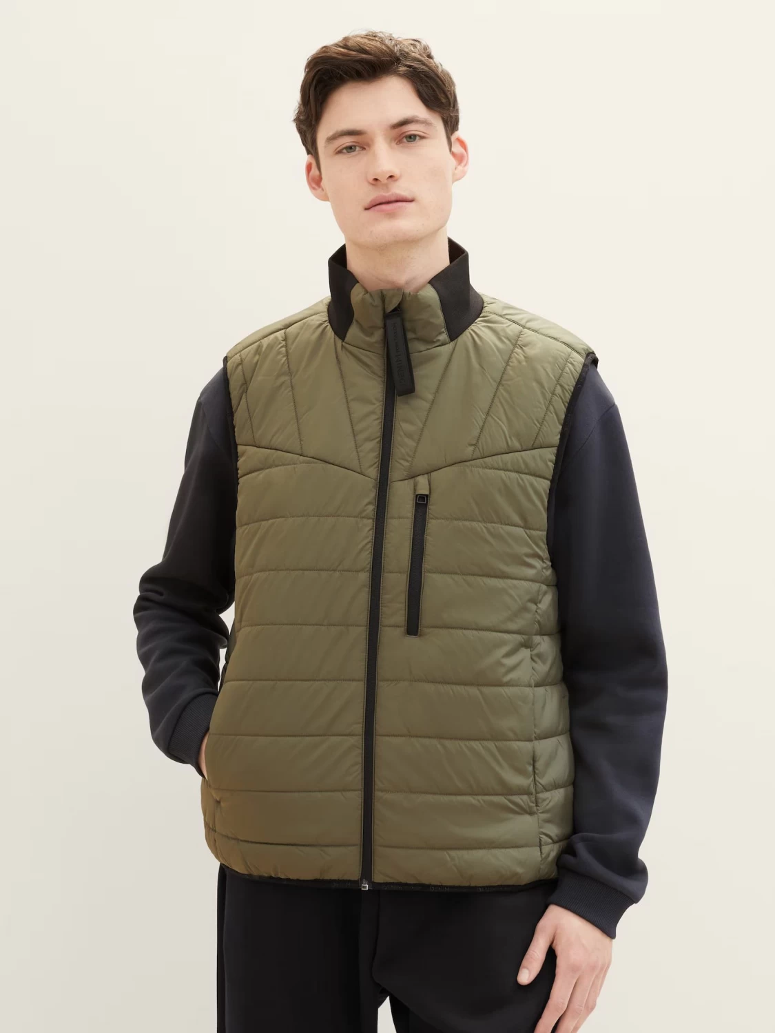 Безрукавка Denim Herren Weste 1038924-10415 Tom Tailor XXL Хакі — фото 1