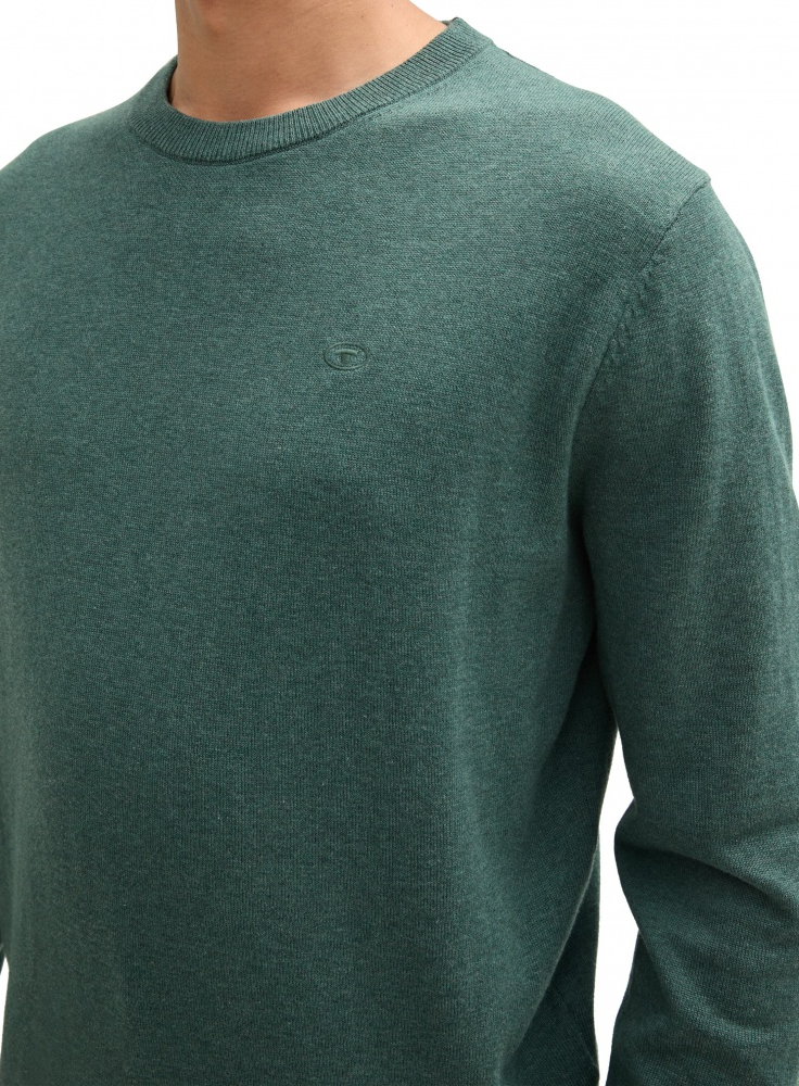 Кофта men's Pullover sweater 1039805-30358 Tom Tailor M Зелений — фото 4