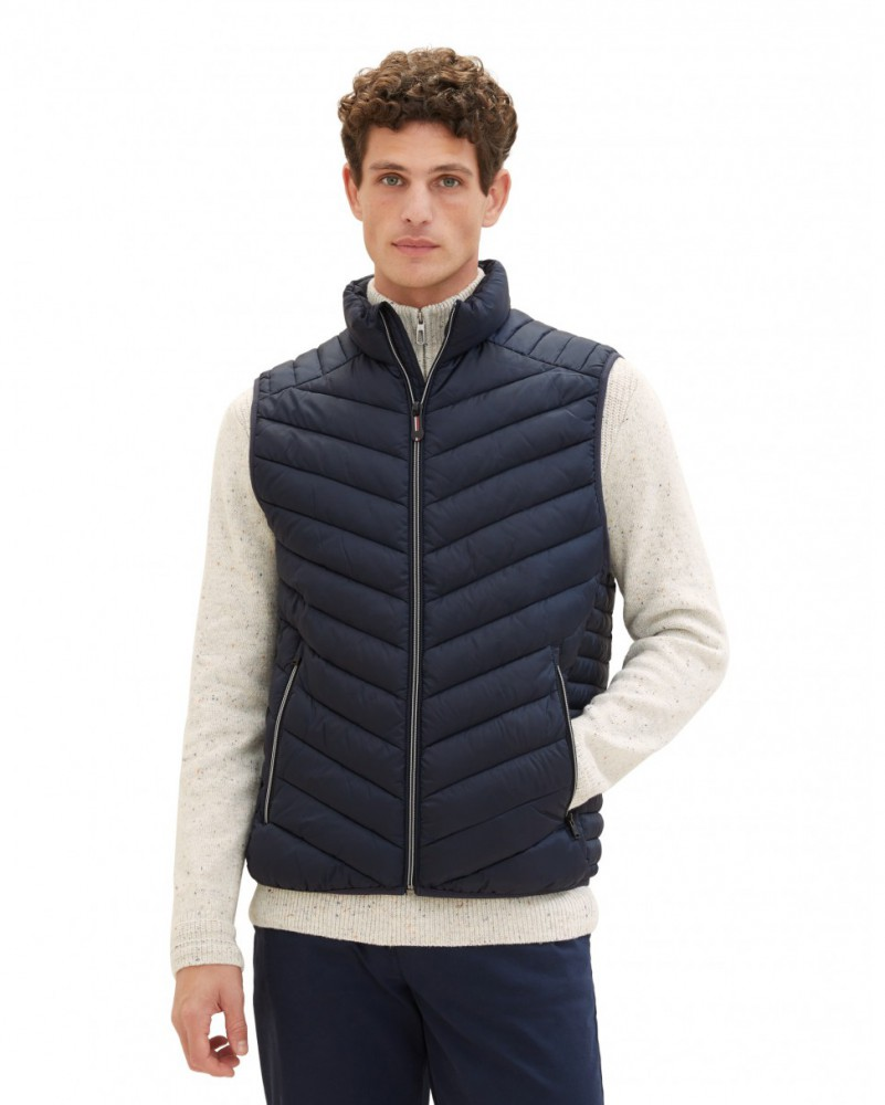 Безрукавка MEN'S LIGHTWEIGHT VEST 1038902-10668 Tom Tailor XXL Темно-синій — фото 1