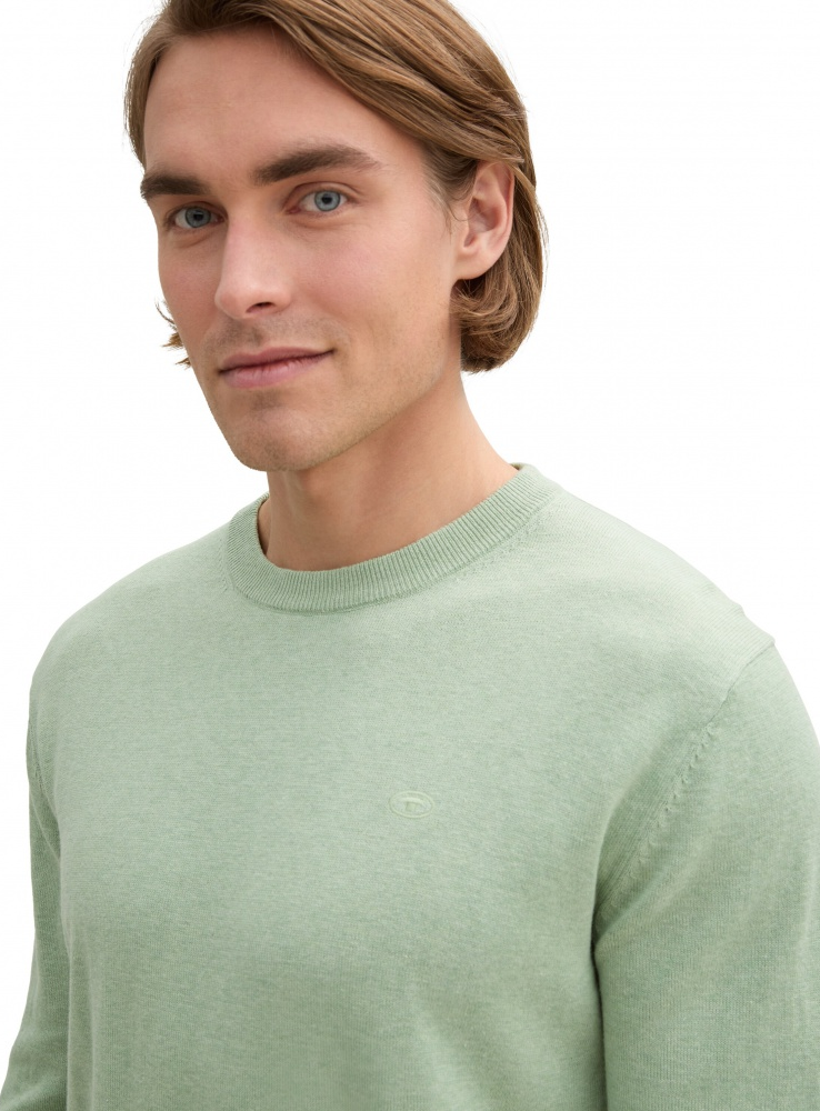 Кофта men's Pullover sweater 1039810-37098 Tom Tailor XXL Фісташковий — фото 4