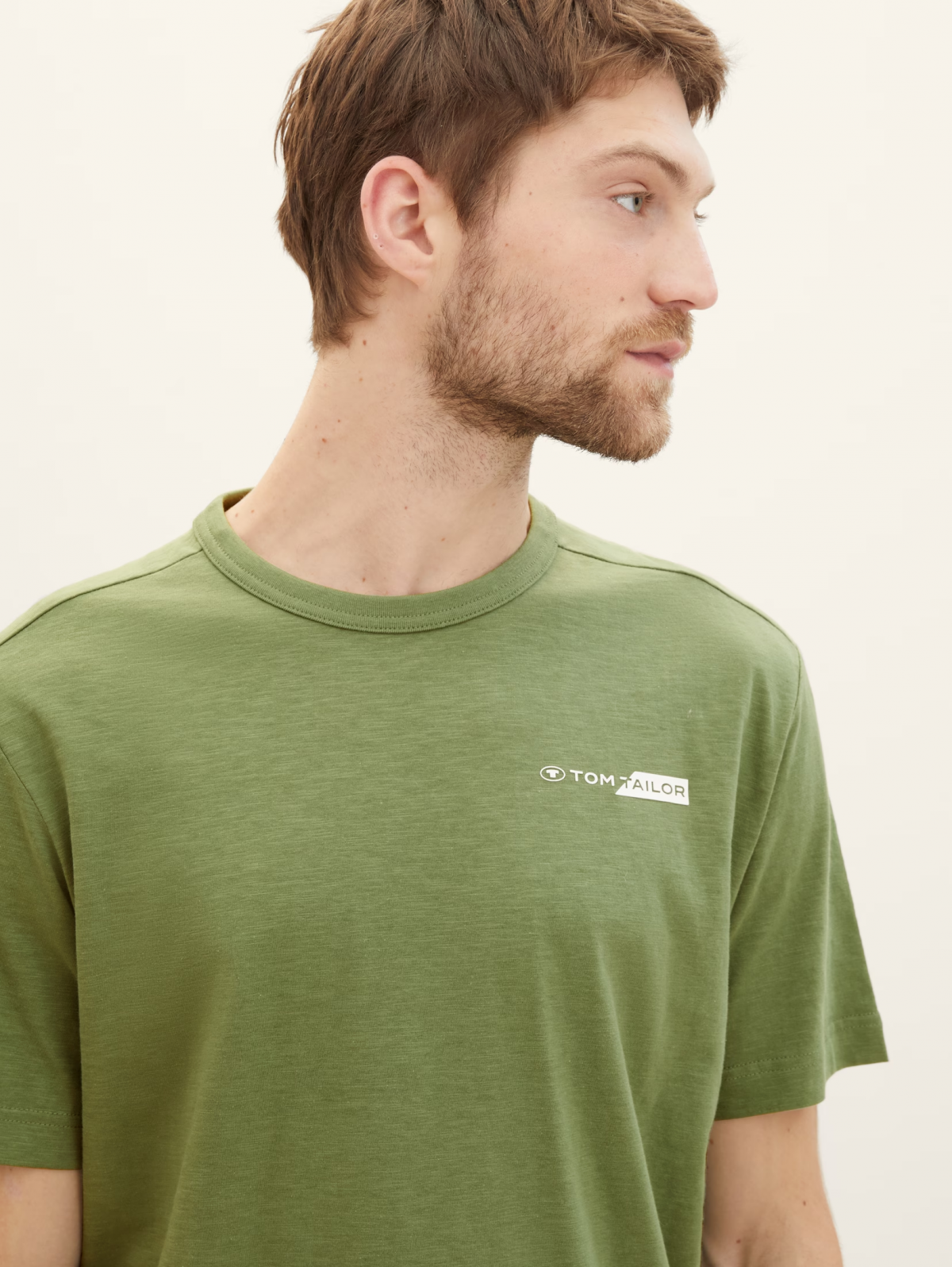 Футболка Men's Short Sleeve Shirt 1040821-21586 Tom Tailor L Зелений — фото 4