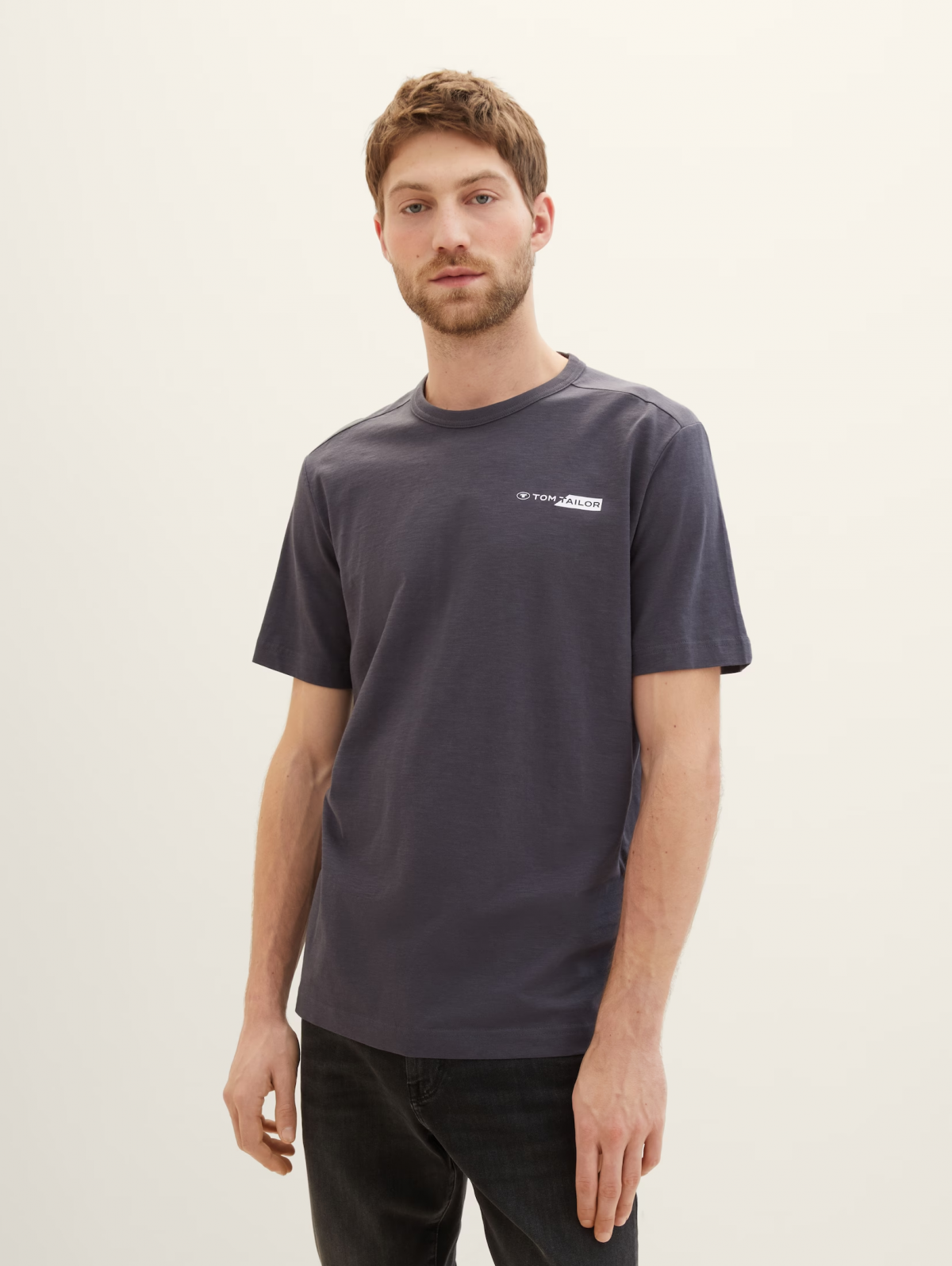 Футболка Men's Short Sleeve Shirt 1040821-10899 Tom Tailor M Темно-сірий — фото 2