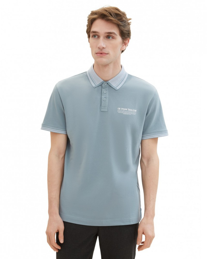 Поло Shirts & Polo's 1040823-27475 Tom Tailor XXL Блакитний — фото 1