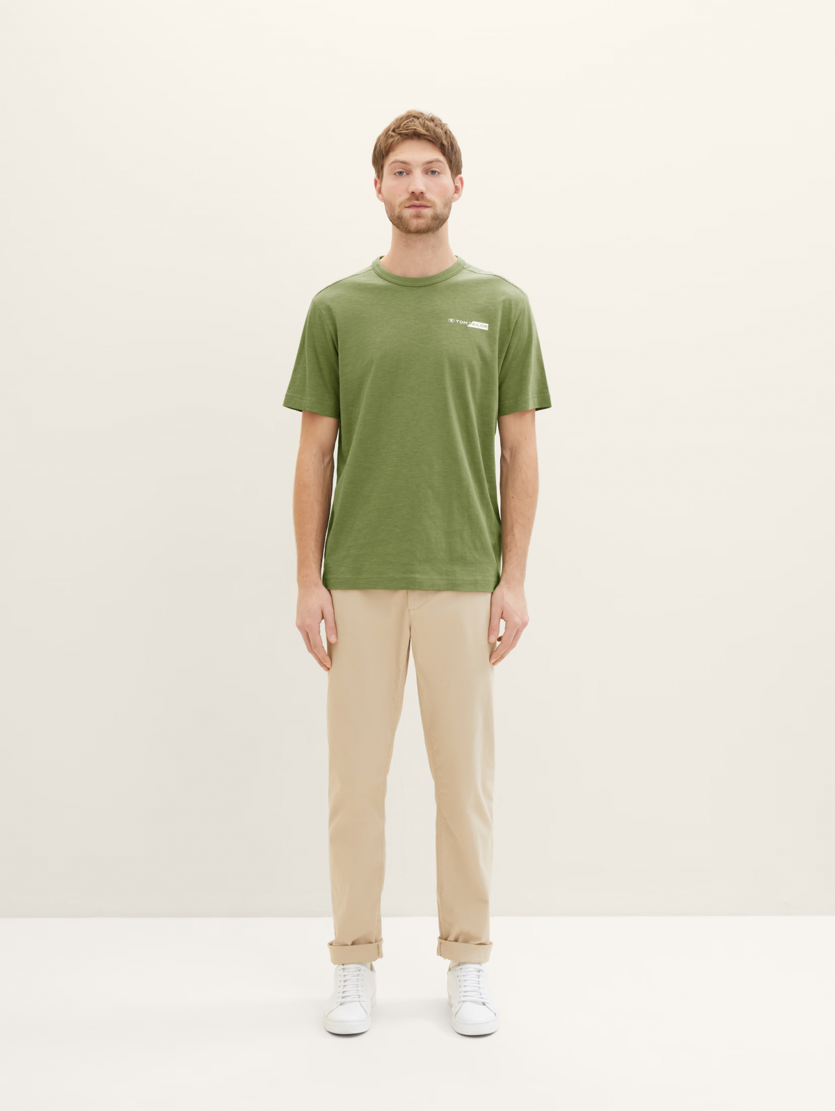 Футболка Men's Short Sleeve Shirt 1040821-21586 Tom Tailor L Зелений — фото 5