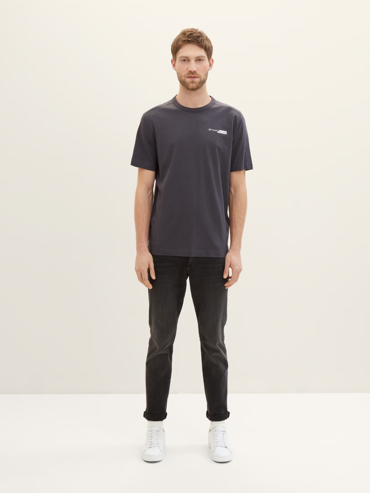 Футболка Men's Short Sleeve Shirt 1040821-10899 Tom Tailor M Темно-сірий — фото 5