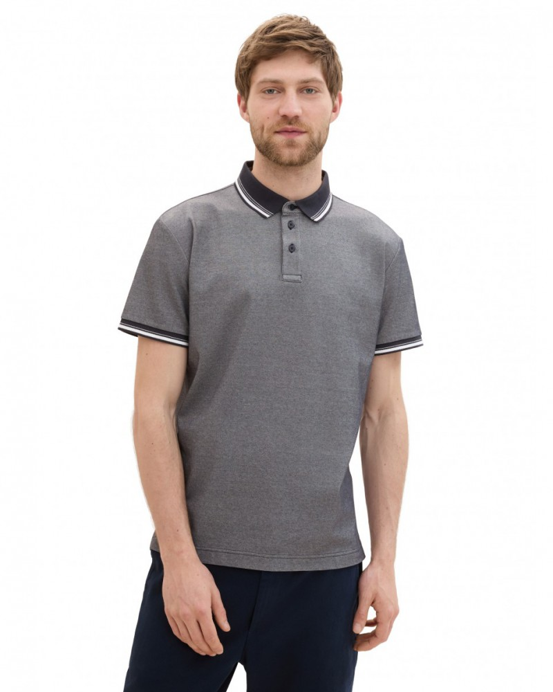 Поло Polo Shirt 1041795ХХ10668 Tom Tailor XXL Темно-синій — фото 1