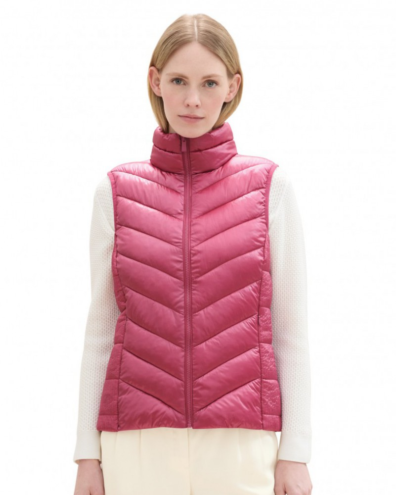 Безрукавка LIGHT WEIGHT VEST 1041486-16348 Tom Tailor L Розовий — фото 1