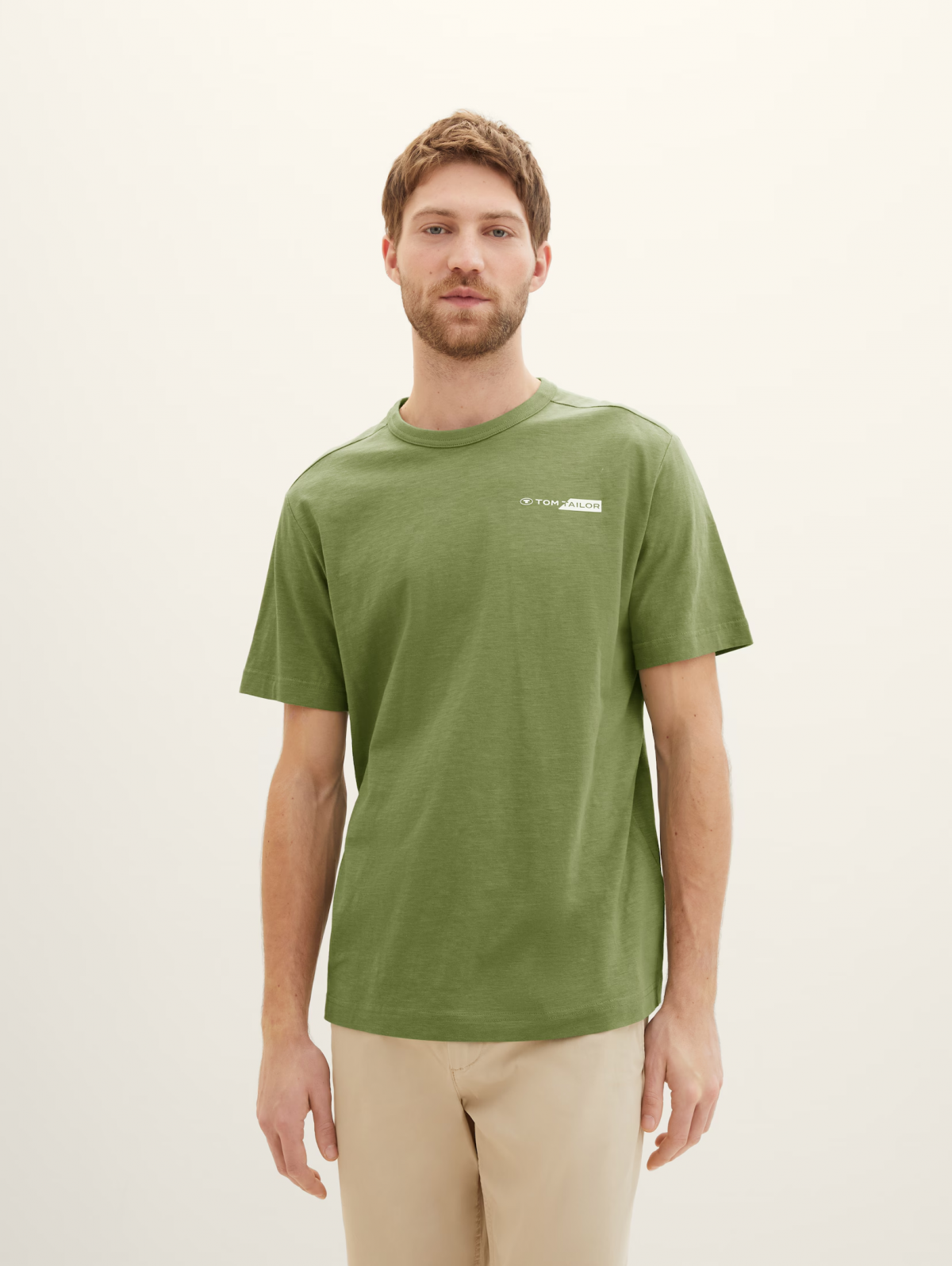 Футболка Men's Short Sleeve Shirt 1040821-21586 Tom Tailor L Зелений — фото 2