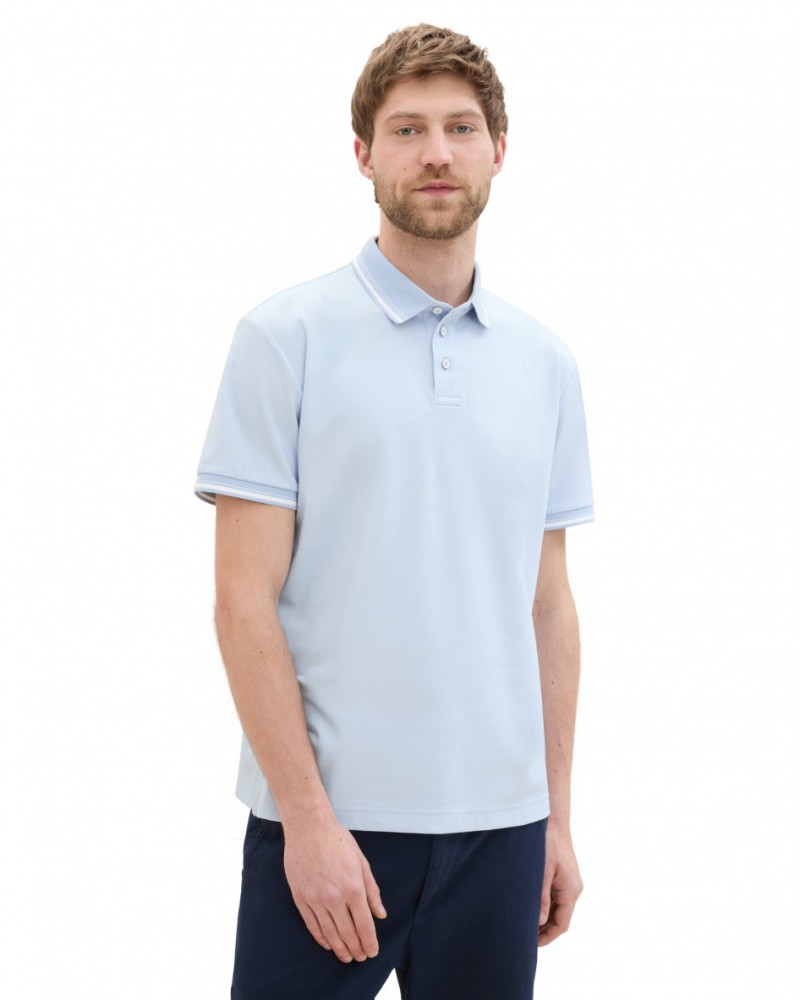 Поло Polo Shirt 1041795ХХ35271 Tom Tailor L Блакитний — фото 1