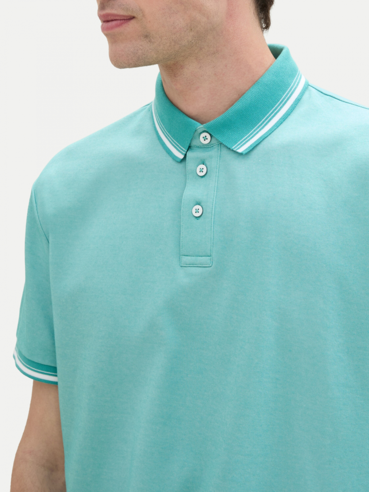 Поло Polo Shirt 1041795ХХ35272 Tom Tailor L Блакитний — фото 5