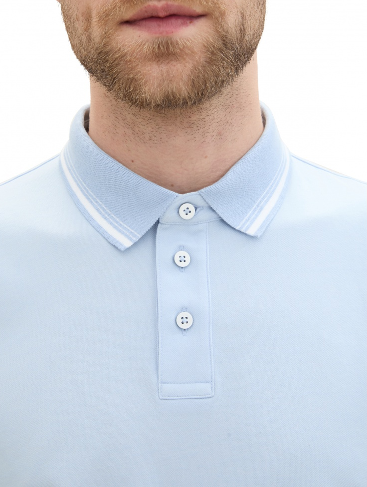 Поло Polo Shirt 1041795ХХ35271 Tom Tailor L Блакитний — фото 5