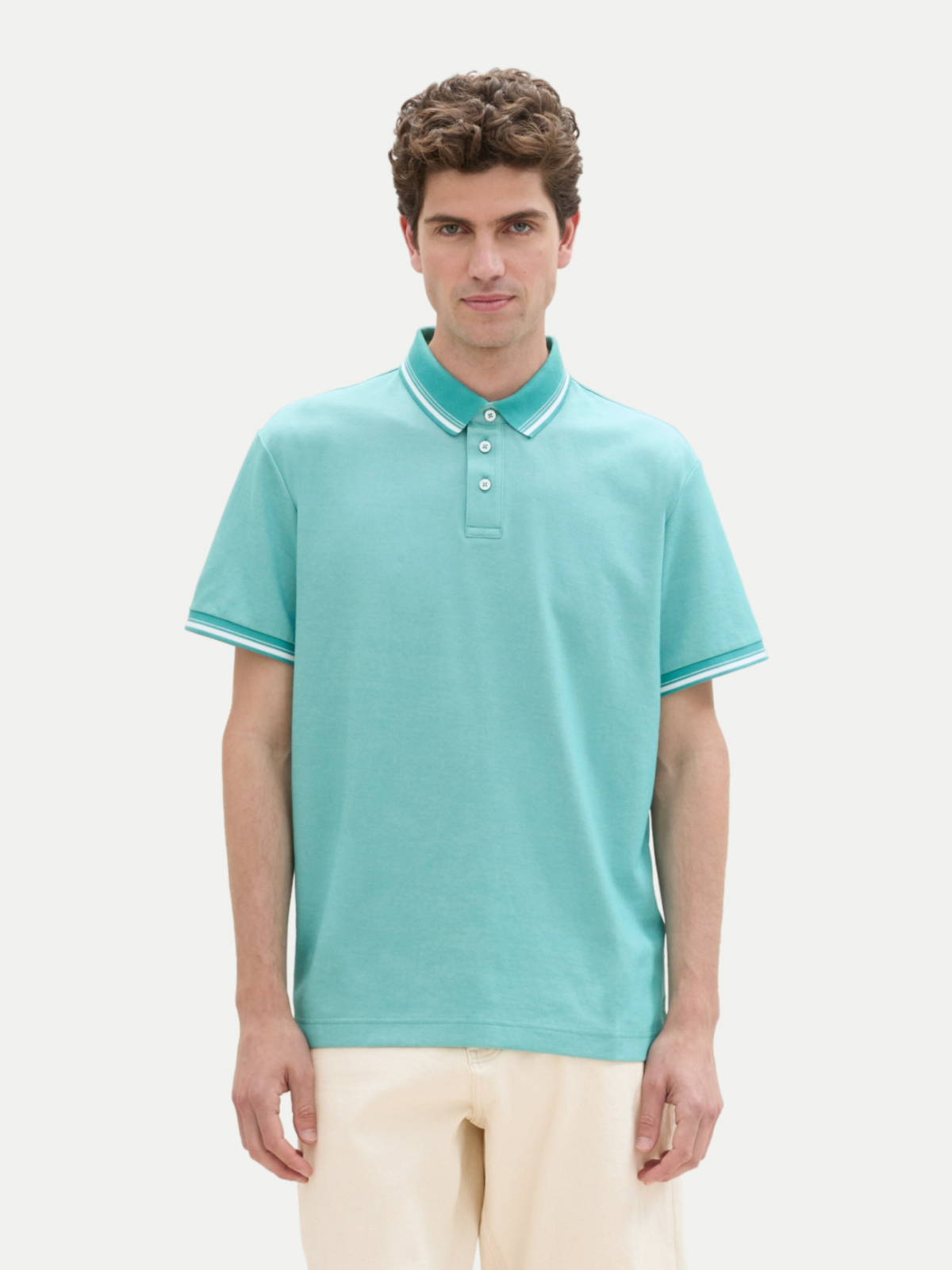 Поло Polo Shirt 1041795ХХ35272 Tom Tailor L Блакитний — фото 1