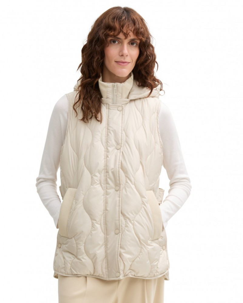Безрукавка Women's Vest 1044397-29517 Tom Tailor XXXL Кремовий — фото 1