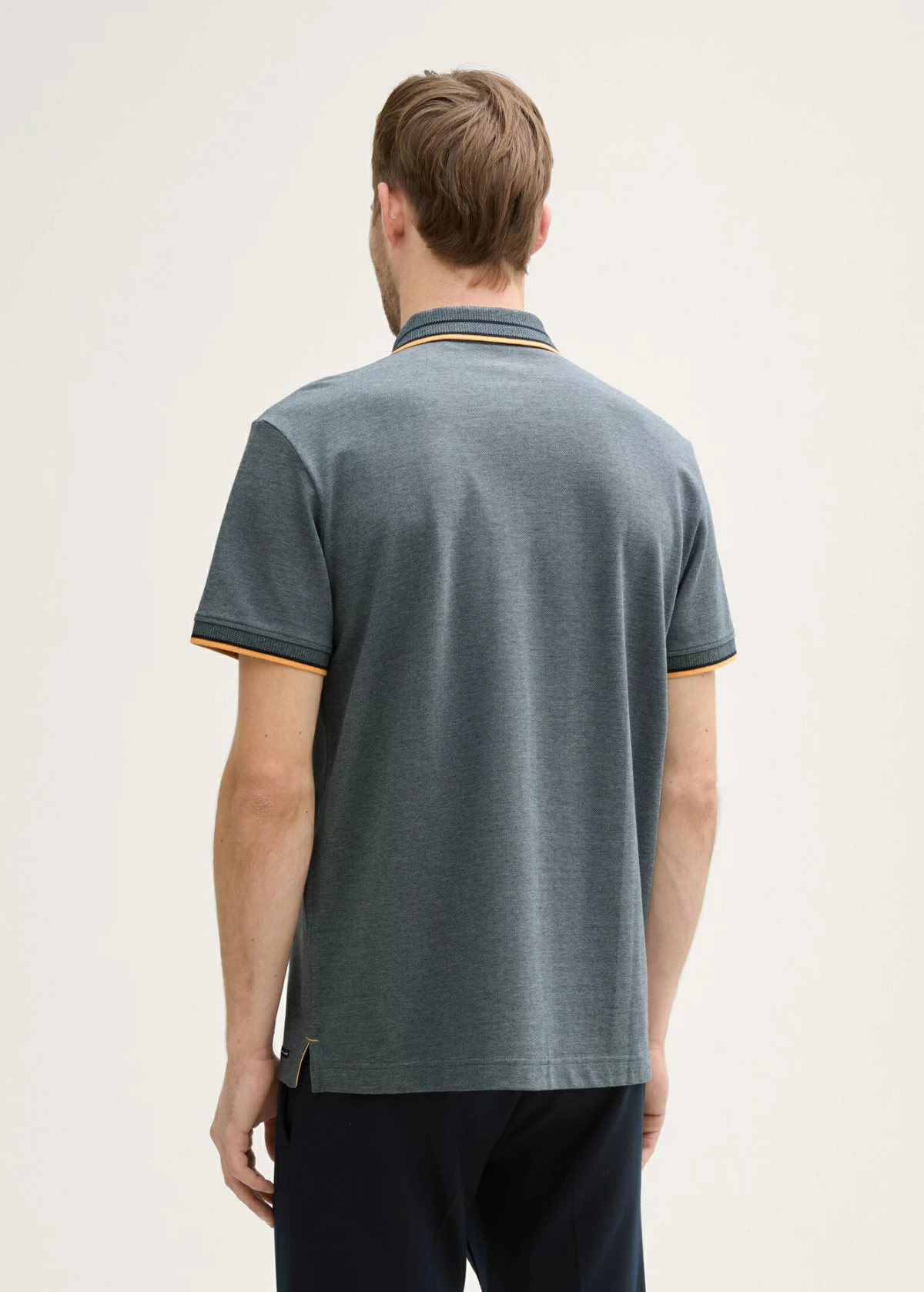 Поло POLO SHIRT WITH STRETCH 1045629-35198 Tom Tailor XXL Темно-сірий — фото 4