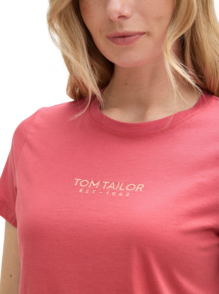 Футболка women's T-shirt 1045543-11016 Tom Tailor L Розовий — фото 4
