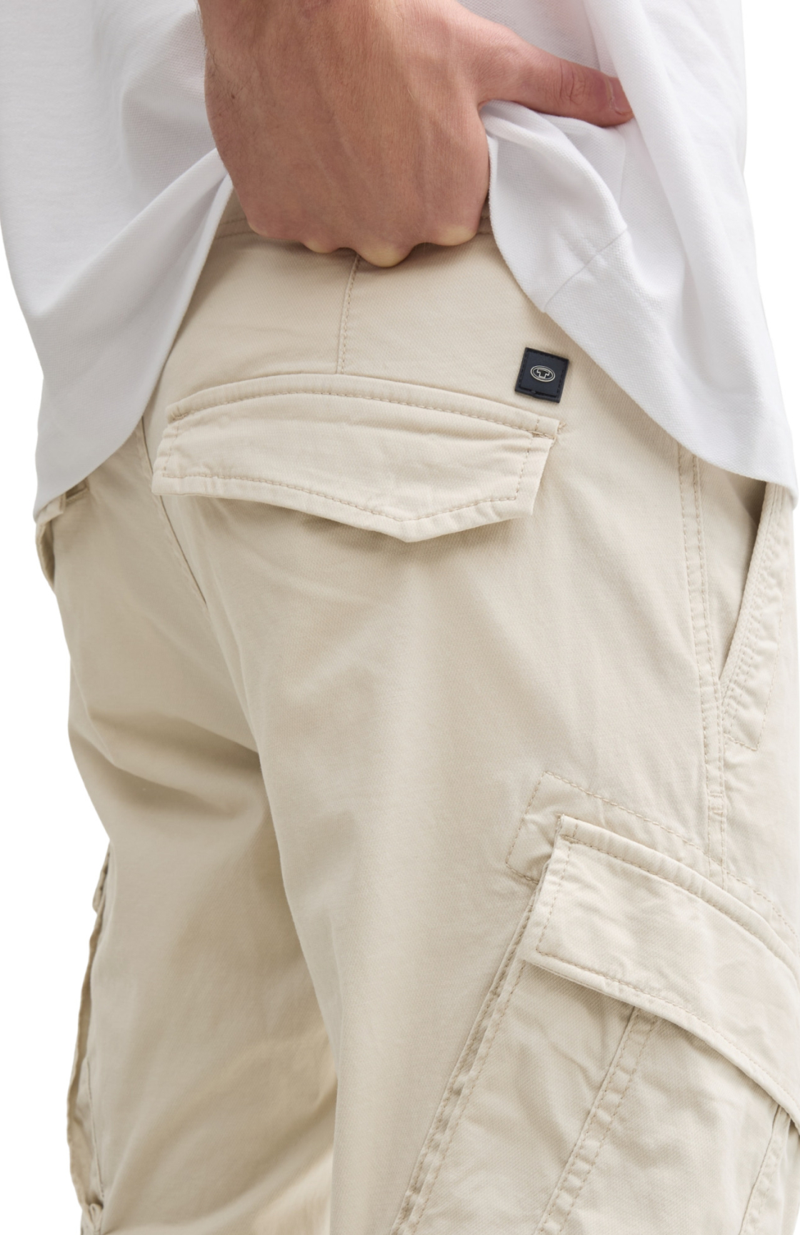 Штани Tapered cargo trousers 1044724-10336 Tom Tailor XXL Бежевий — фото 5