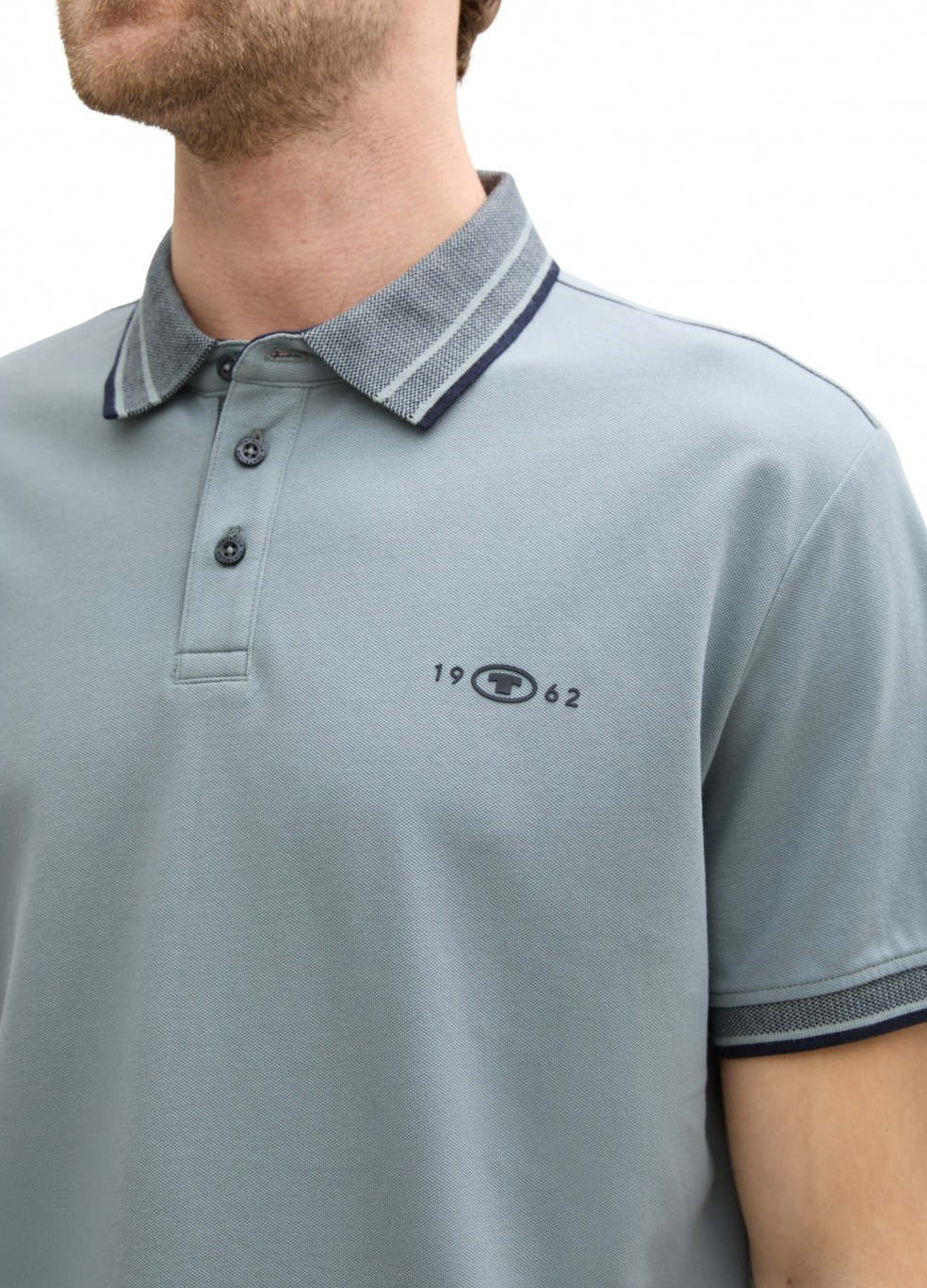 Поло POLO SHIRT WITH STRETCH 1045629-27475 Tom Tailor XXL Зелений — фото 5