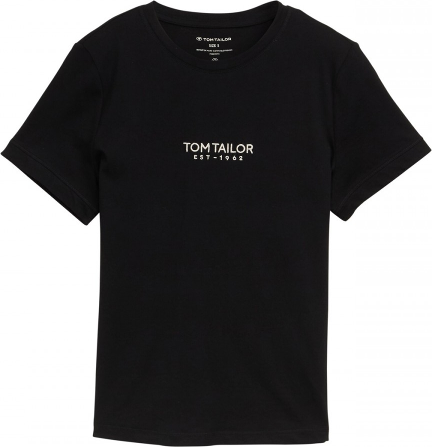 Футболка women's T-shirt 1045543-14482 Tom Tailor L Чорний — фото 4