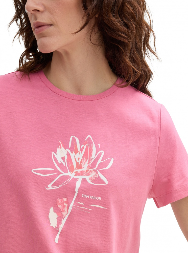 Футболка women's T-shirt 1045534-15116 Tom Tailor XXL Розовий — фото 4