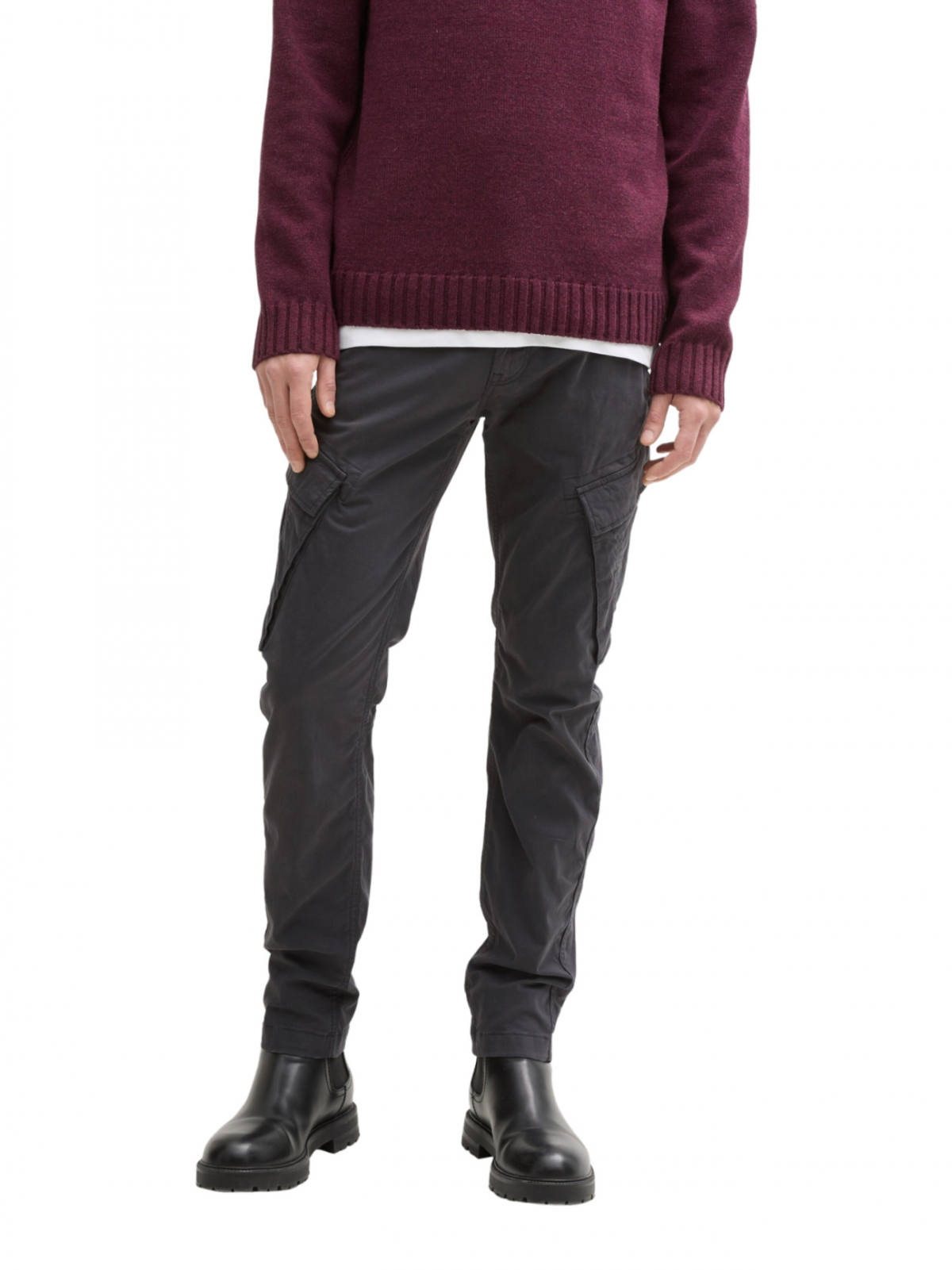 Штани Tapered cargo trousers 1044724-10899 Tom Tailor XXL Темно-сірий — фото 1