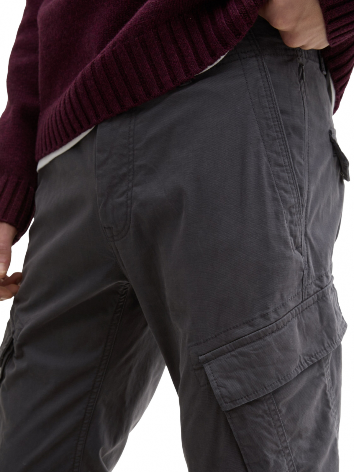 Штани Tapered cargo trousers 1044724-10899 Tom Tailor XXL Темно-сірий — фото 5