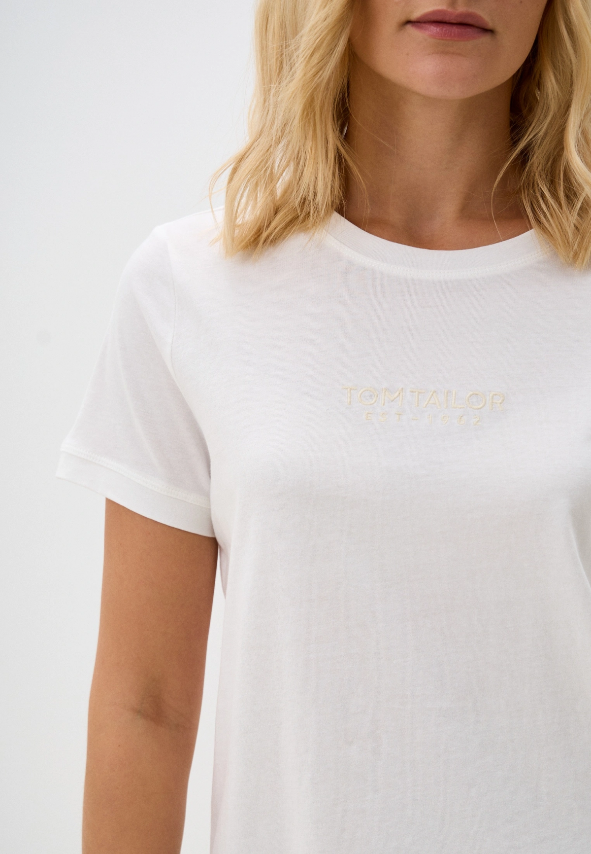Футболка women's T-shirt 1045543-10315 Tom Tailor M Білий — фото 4