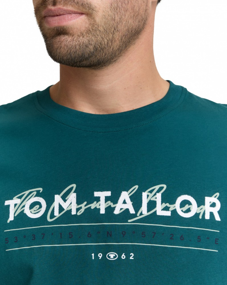 Футболка men's T-shirt 1050136-12818 Tom Tailor XXL Зелений — фото 4