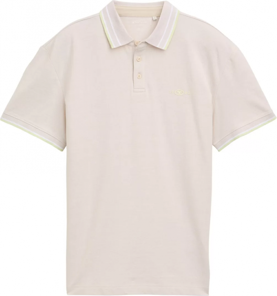 Поло POLO SHIRT WITH STRETCH 1045629-38207 Tom Tailor XXL Кремовий — фото 6