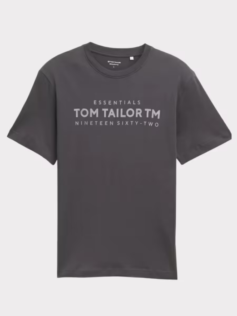 Футболка MEN'S T-SHIRT 1045631-10899 Tom Tailor XXL Темно-сірий — фото 4