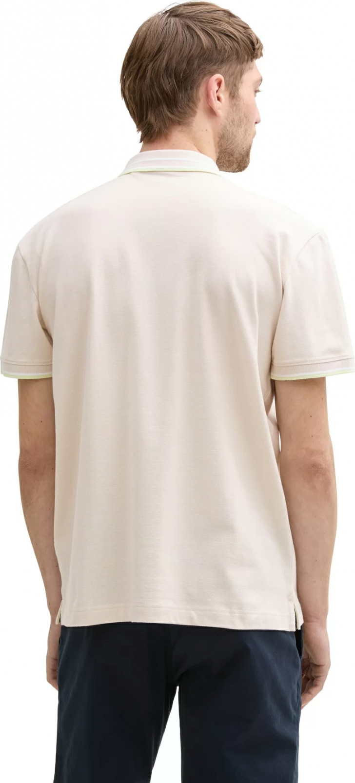 Поло POLO SHIRT WITH STRETCH 1045629-38207 Tom Tailor XXL Кремовий — фото 4