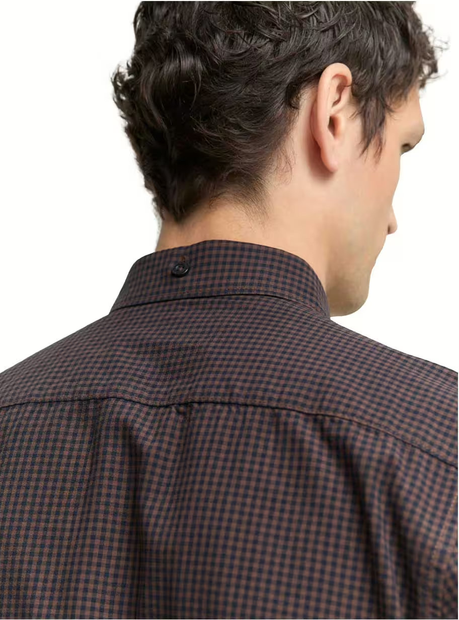 Сорочка ДР Men's Shirt 1048439-38956 Tom Tailor XXL Темно-коричневий — фото 4