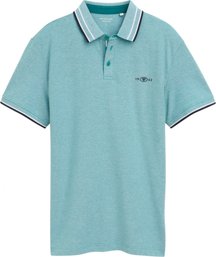 Поло POLO SHIRT WITH STRETCH 1045629-37556 Tom Tailor XXL Блакитний — фото 6