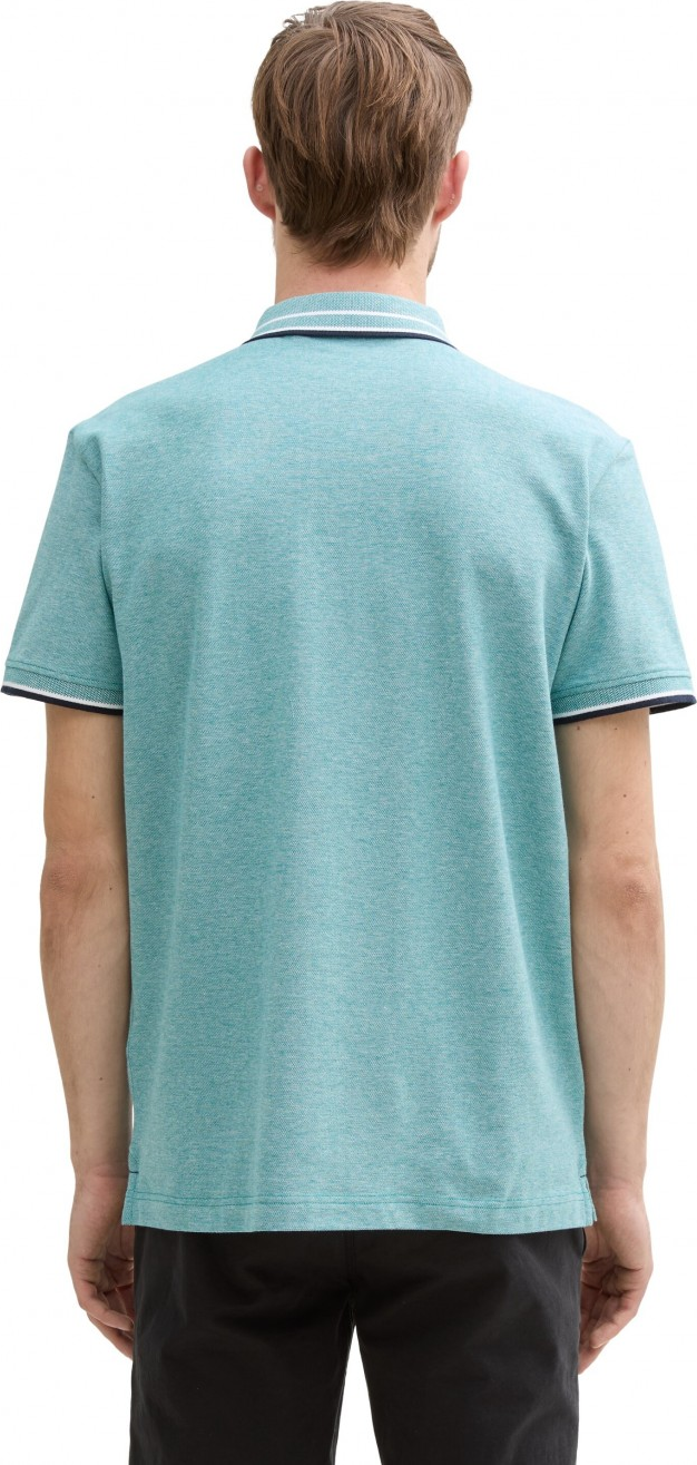 Поло POLO SHIRT WITH STRETCH 1045629-37556 Tom Tailor XXL Блакитний — фото 4