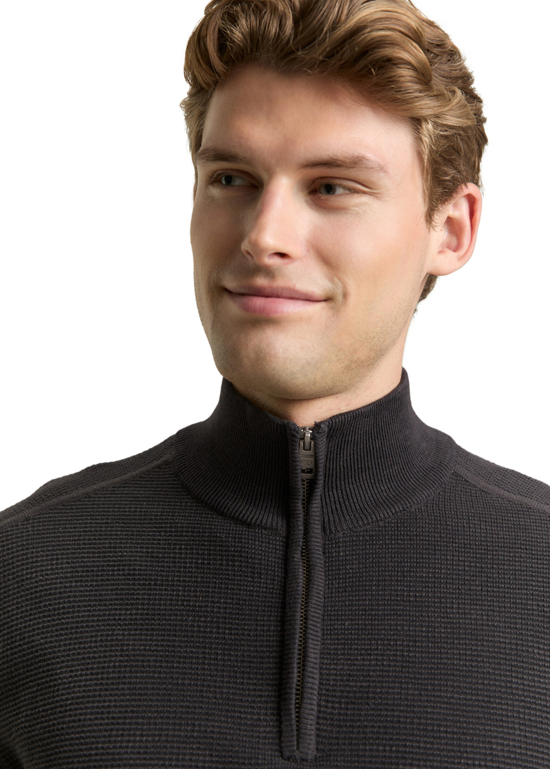 Кофта Men's Cotton Troyer Knit Jumper 1048813-10899 Tom Tailor XXL Темно-сірий — фото 4