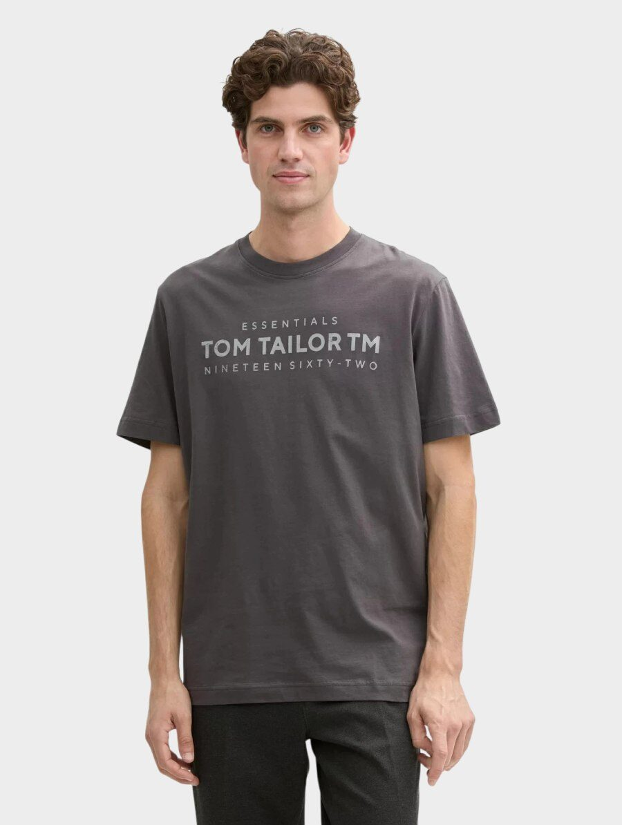 Футболка MEN'S T-SHIRT 1045631-10899 Tom Tailor XXL Темно-сірий — фото 2