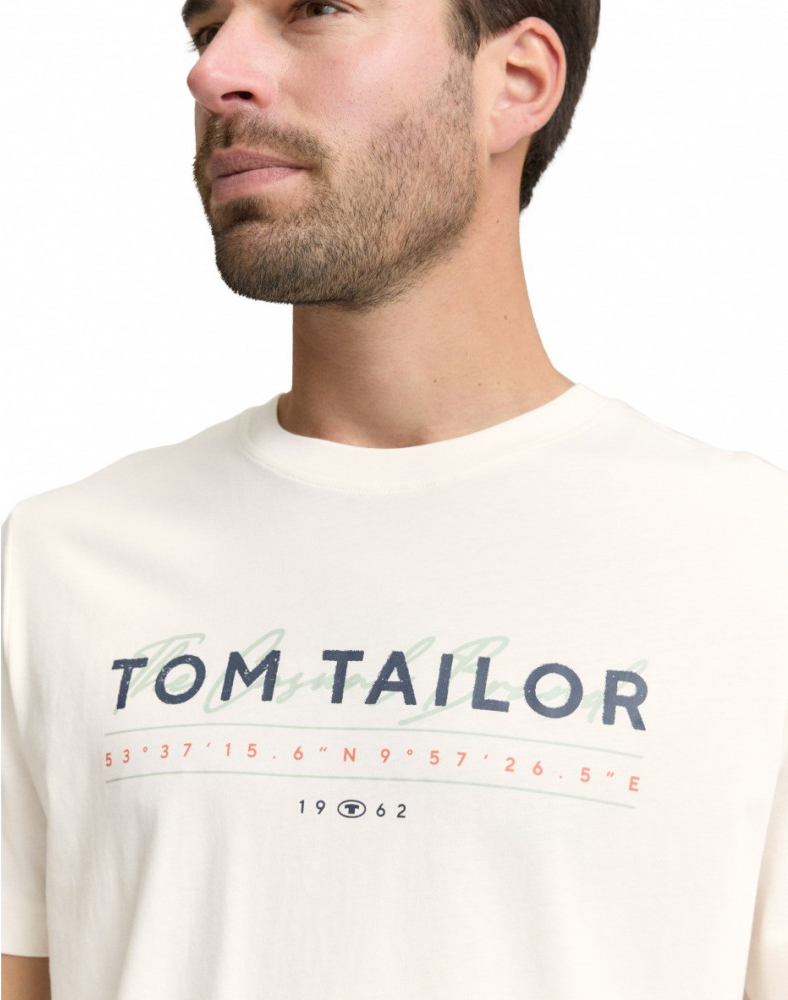 Футболка men's T-shirt 1050136-10348 Tom Tailor XXL Білий — фото 4