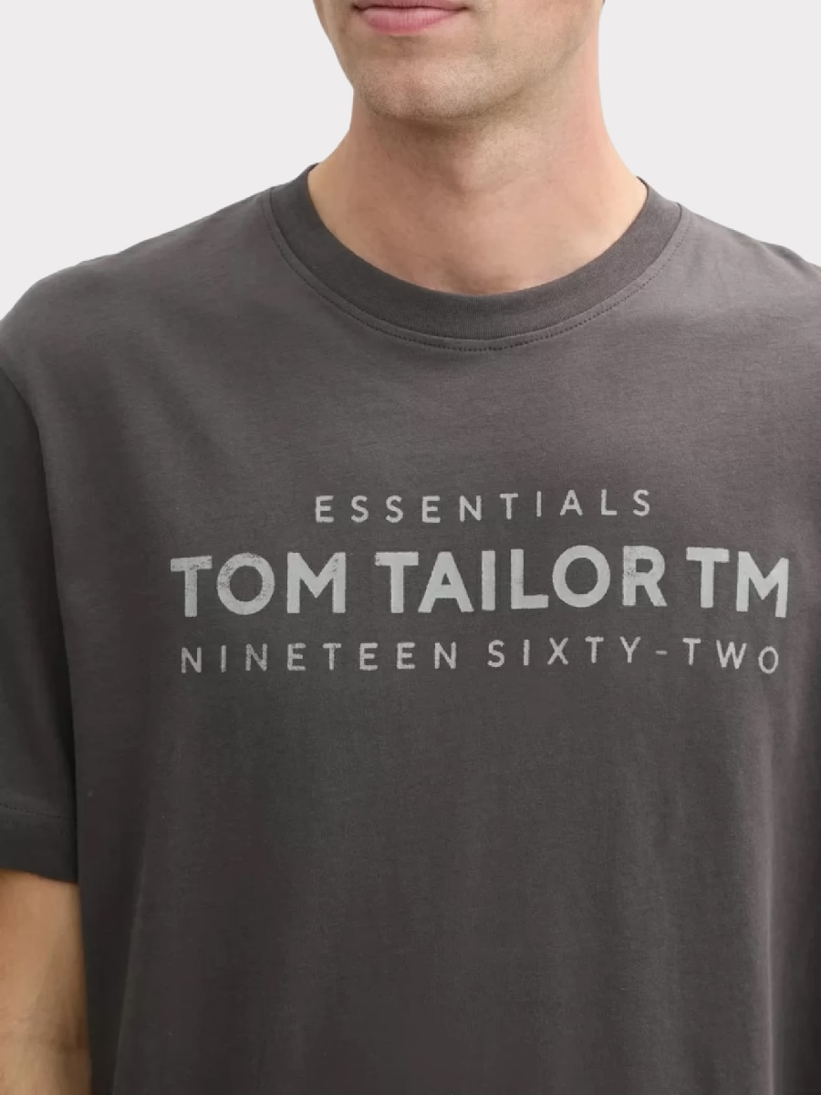Футболка MEN'S T-SHIRT 1045631-10899 Tom Tailor XXL Темно-сірий — фото 3