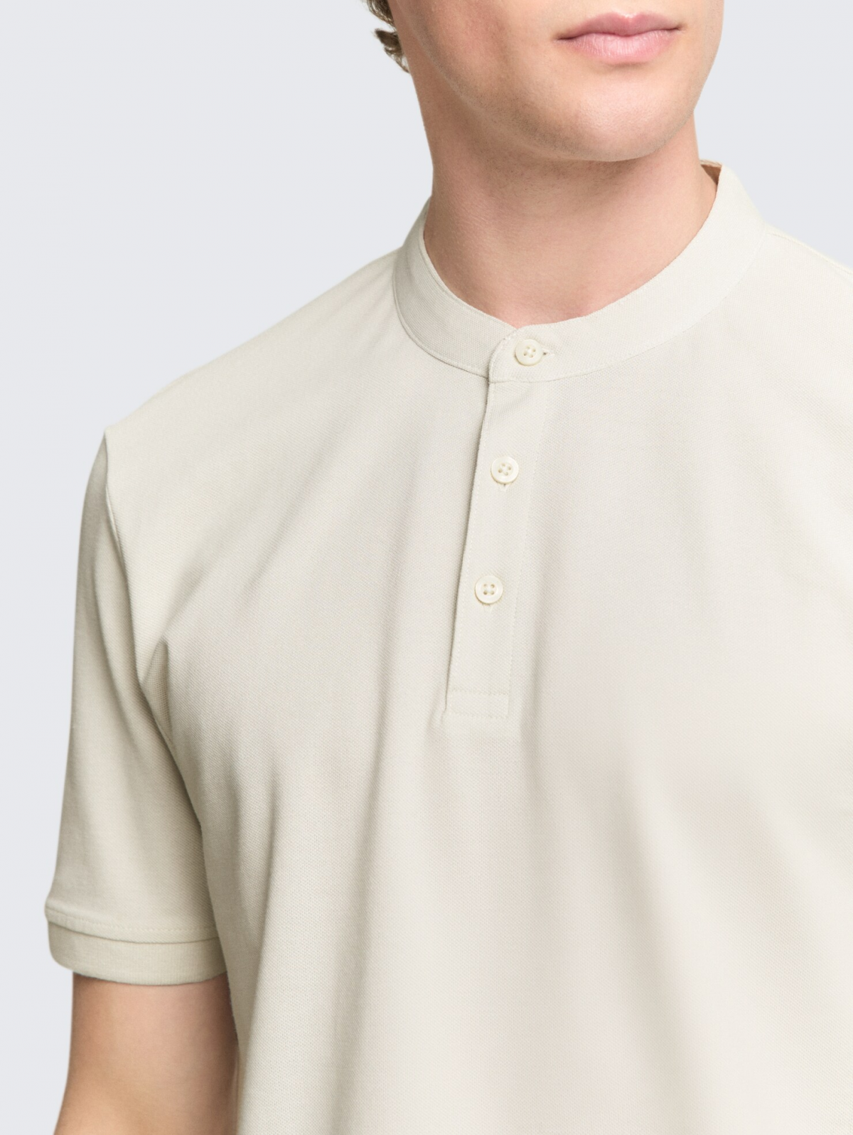 Поло polo shirt with stand-up collar 1050326-32257 Tom Tailor XXL Білий — фото 5