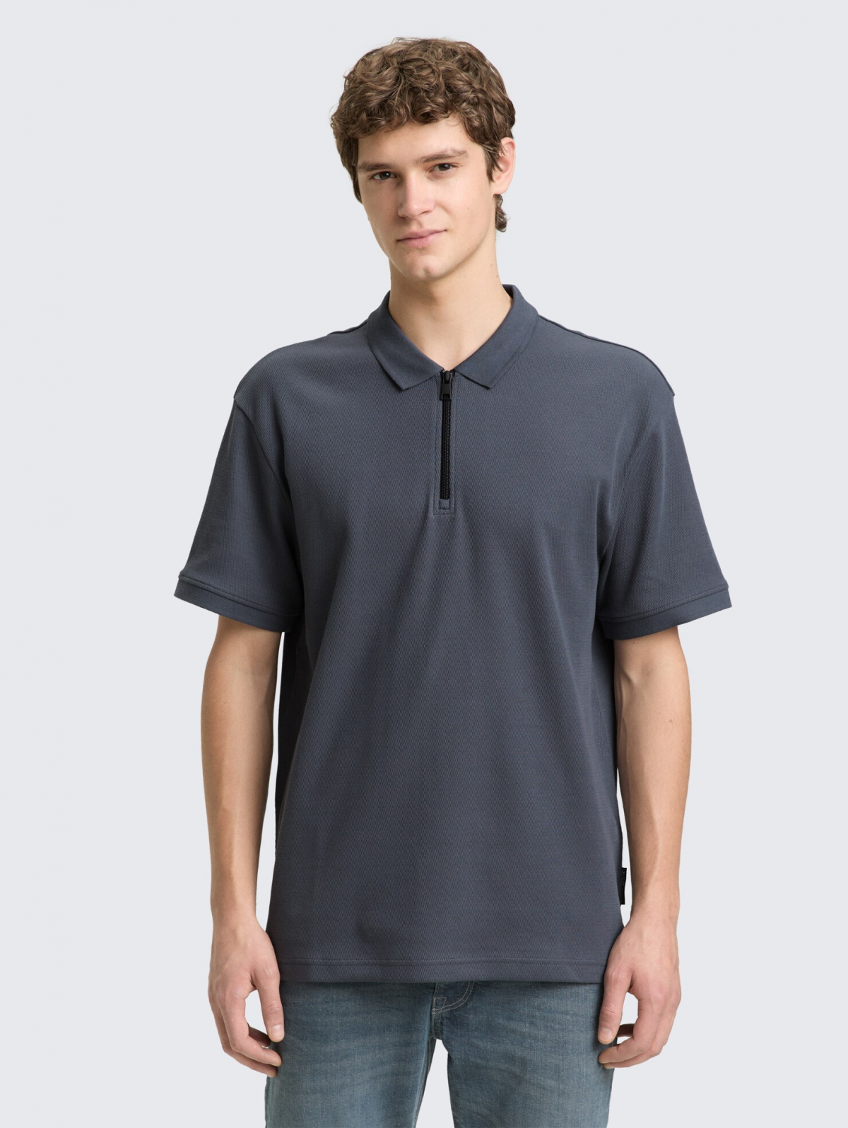 Поло Men's Denim Polo Shirt 1050294-21756 Tom Tailor XXL Темно-сірий — фото 1